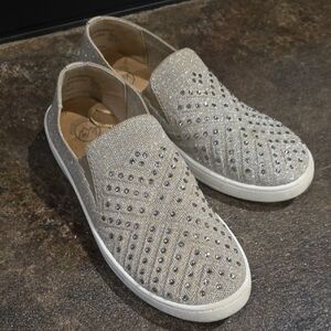 White Mountain Crystal Loafers Size 8